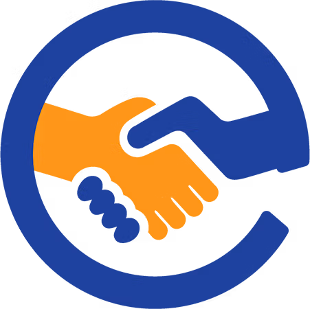 Shaking Hands Logo eCarz Brand Colours 451x450