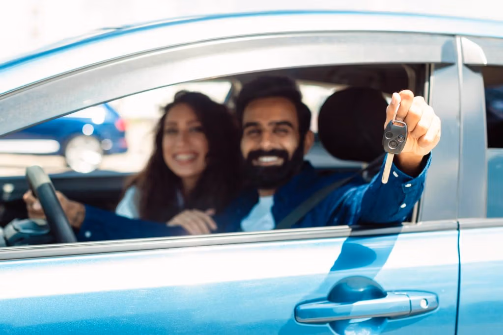Happy couple getting peivate care loans | Featured image for the Private Sale Car Finance Page from eCarz.